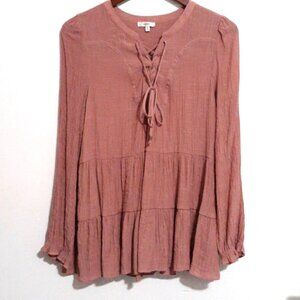 Jodifl Women’s Poet Blouse L Dusty Pink Boho Fairycore Cottagecore